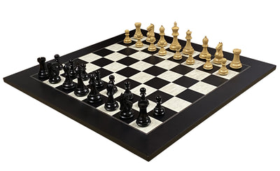 Queens Gambit Anegre Birdseye Deluxe Chess Set & Vinyl Box - Official Staunton™ 
