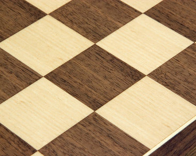 15.75" Spanish Walnut and Maple Chess Board - Official Staunton™ 