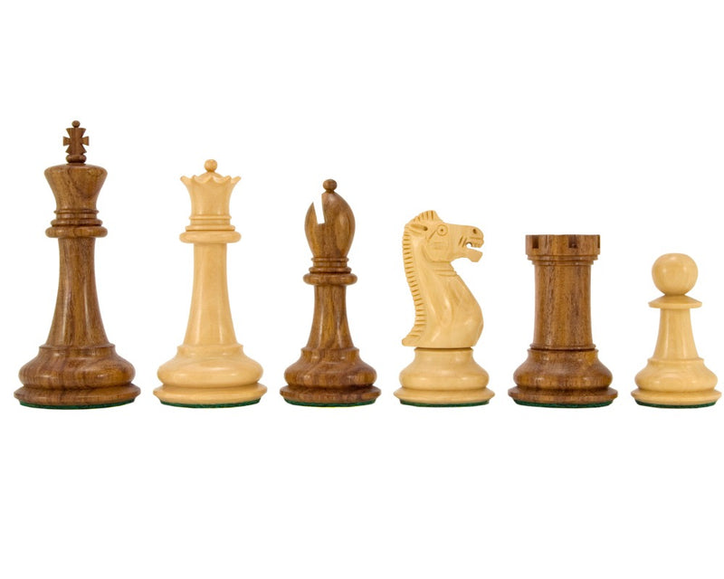 Old English Acacia Boxwood Chess Pieces - Official Staunton™ 