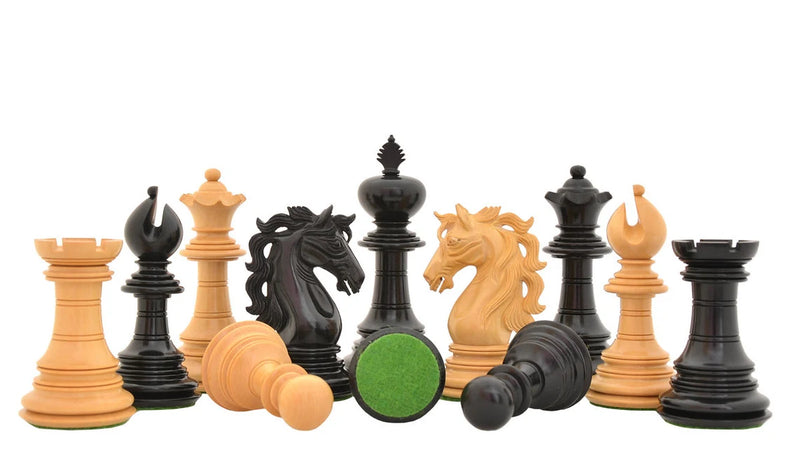 4.4" King Charles Ebony & Boxwood Luxury Chess Pieces - Official Staunton™ 