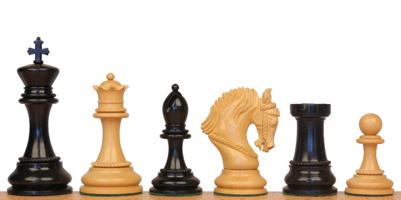 4.5" King Arthur Ebony & Boxwood Chess Pieces - Official Staunton™ 