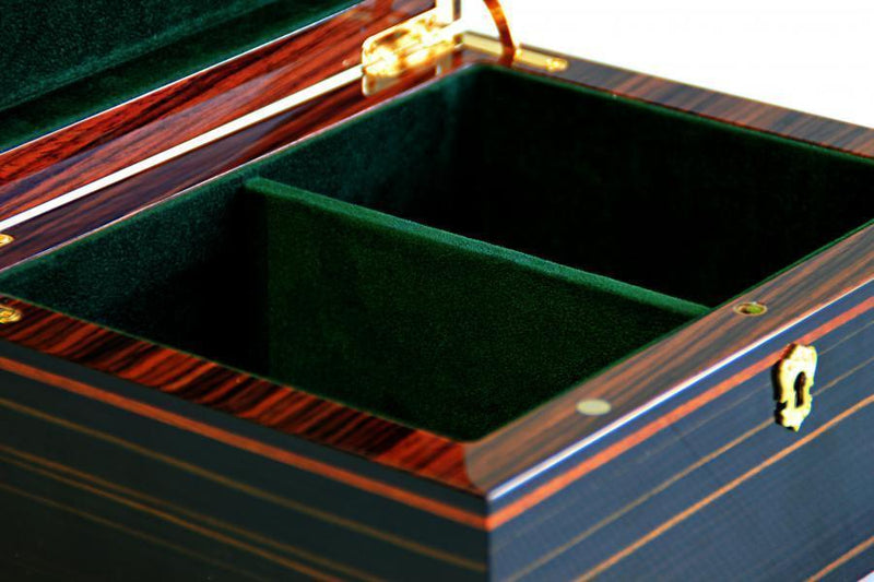 Italian Luxury Makassar Chess Box - Official Staunton™ 