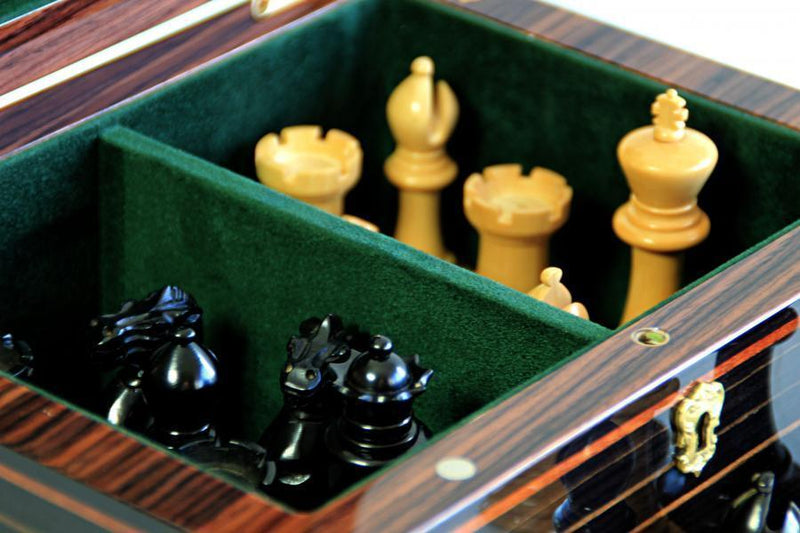 Italian Luxury Makassar Chess Box - Official Staunton™ 