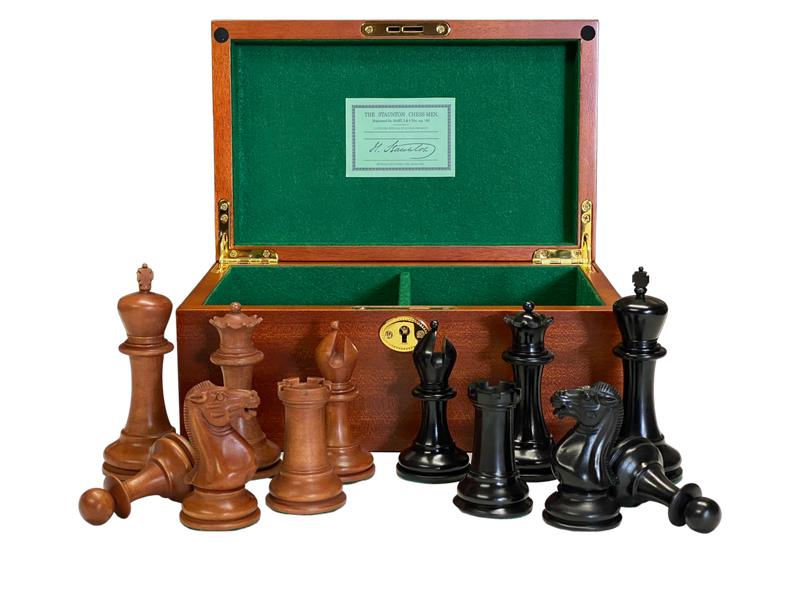 1849 Antique Staunton Chessmen & Mahogany Box - Official Staunton™ 