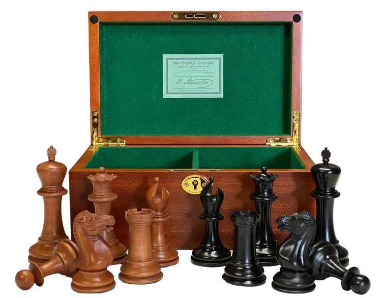 1849 Antique Staunton Chessmen & Mahogany Box - Official Staunton™ 