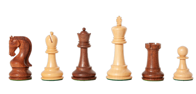4" Staunton Leningrad Acacia Chess Pieces - Official Staunton™ 