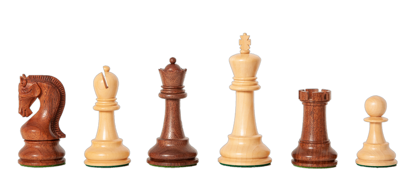 4" Staunton Leningrad Acacia Chess Pieces - Official Staunton™ 