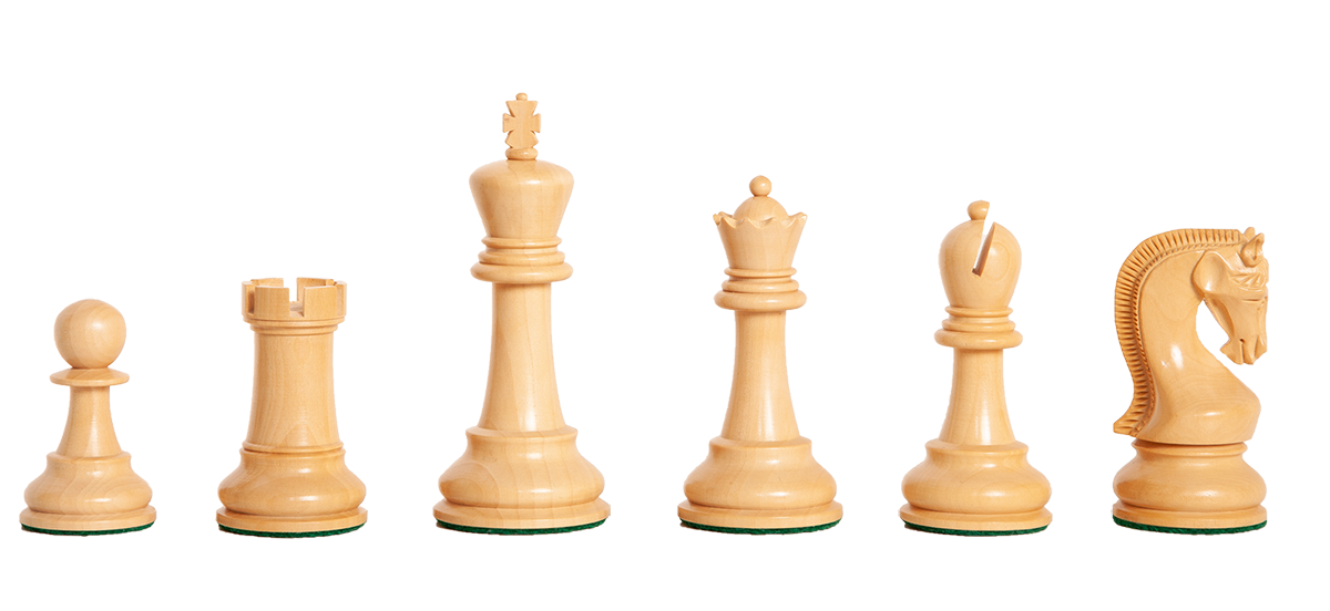 4" Staunton Leningrad Acacia Chess Pieces - Official Staunton™ 