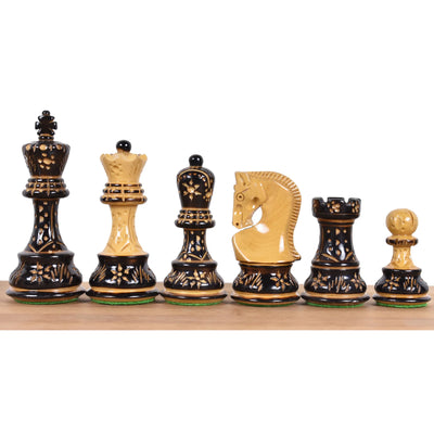 3.75" Zagreb Burnt Chess Pieces - Official Staunton™ 