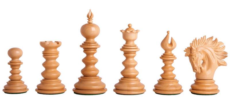 St Petersburg Luxury Redwood Chess Pieces and 23"Redwood Chessboard - Official Staunton™ 