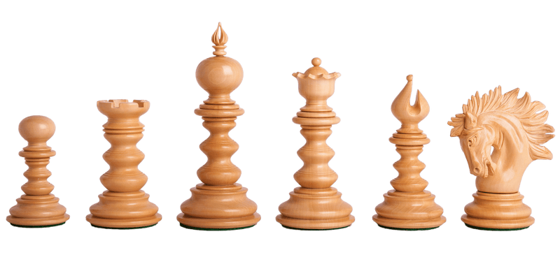 Designer Savano Series Chess Pieces Boxwood & Padauk Matte Finish