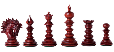 St Petersburg Luxury Redwood Chess Pieces and 23"Redwood Chessboard - Official Staunton™ 