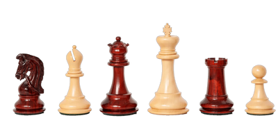 Emperor Sultan Prestige Padauk Chess Pieces - Official Staunton™ 