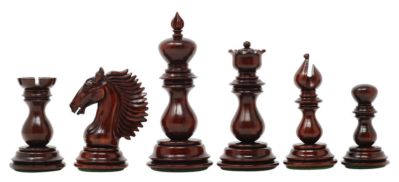 4.4" Bellagio Troy Padauk Chess Pieces - Official Staunton™ 