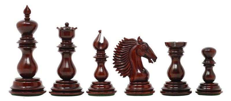 4.4" Bellagio Troy Padauk Chess Pieces - Official Staunton™ 